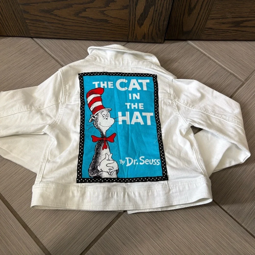 Dr. Seuss Kids White Customized Denim Jacket